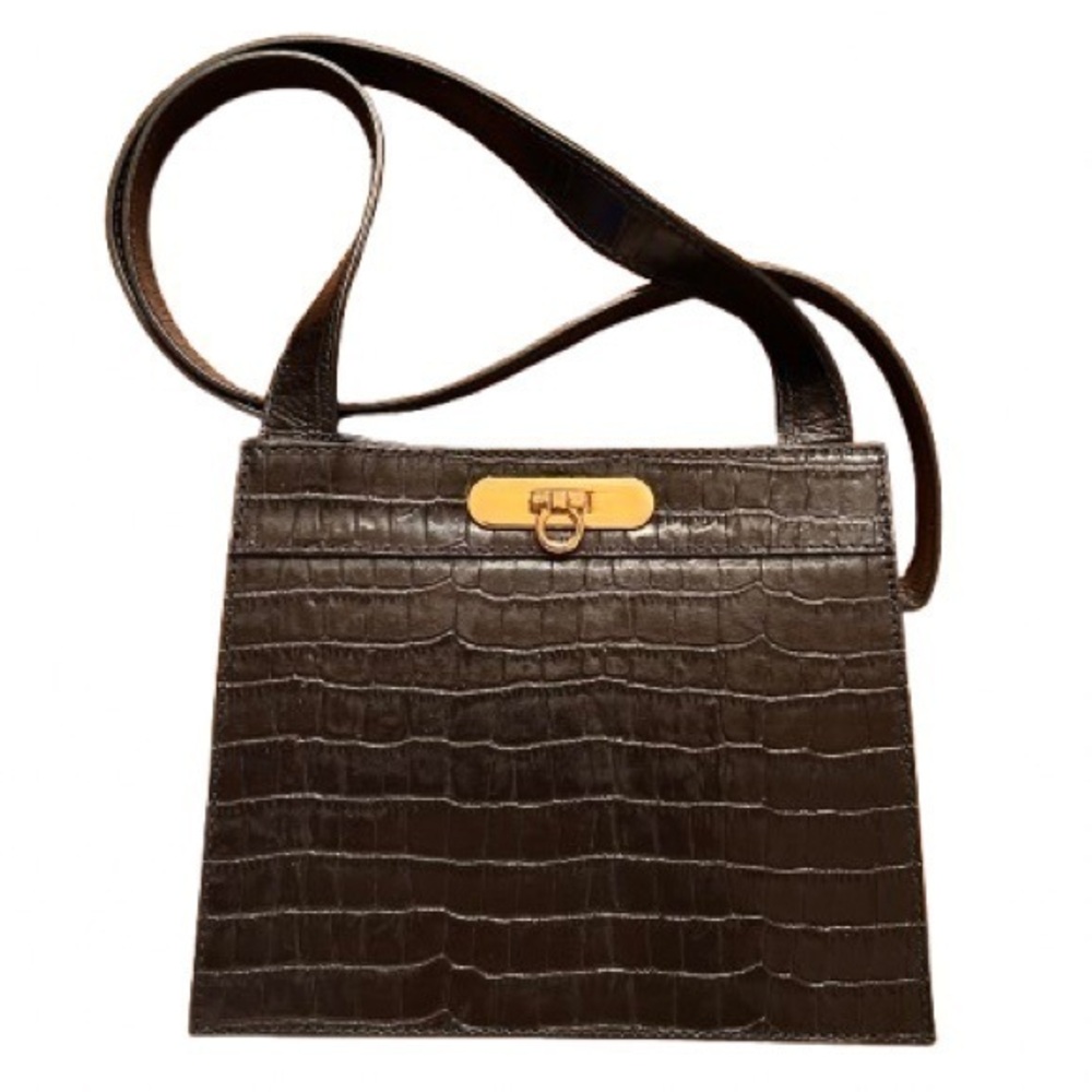 NWOT SIMONS Women, Genuine Leather, Croc, Gold Hardware, Shoulder Bag